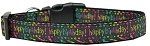 Happy Birthday Nylon Dog Collar (size: large)