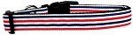 Patriotic Stripes Nylon Dog Collar