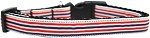 Patriotic Stripes Nylon Ribbon Dog Collar (size: Medium Narrow)