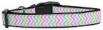Summer Chevrons Nylon Dog Collar (size: large)