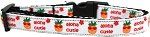 Aloha Cutie Nylon Ribbon Dog Collar (size: Medium Narrow)