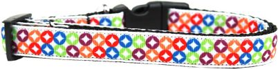 Bright Diamonds Nylon Ribbon Dog Collar