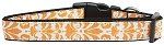Damask Orange Nylon Dog Collar