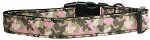 Camo Butterflies Nylon Dog Collar (size: large)