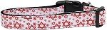 Red Star of David Nylon Dog Collar (size: large)