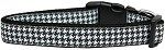 Black Houndstooth Nylon Dog Collar (size: large)