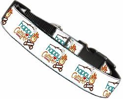 Happy Camper Nylon Dog Collar (size: LG)