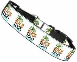 Beach Bum Nylon Dog Collar (size: LG)