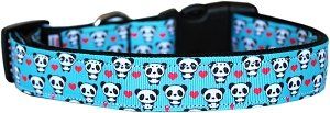 Panda Love Nylon Dog Collar (size: LG)
