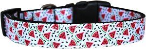 Watermelon Nylon Dog Collar (size: LG)