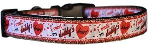 Melt Daddy's Heart Nylon Dog Collar (size: LG)