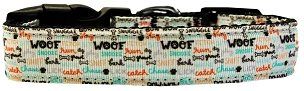 Woofs A Lot Nylon Dog Collar (size: large)