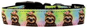 Pretty Baby Sloths Nylon Dog Collar (size: large)