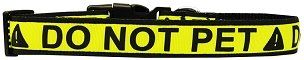Do Not Pet Caution Tape Nylon Dog Collar (size: large)