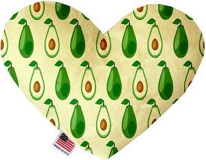 Avocado Paradise Canvas Heart Dog Toy (size: 6 Inch)