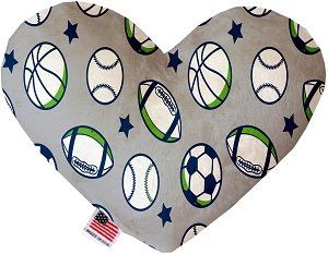 Sports and Stars Canvas Heart Dog Toy (size: 6 Inch)