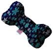 Snowflake Blues Canvas Bone Dog Toy