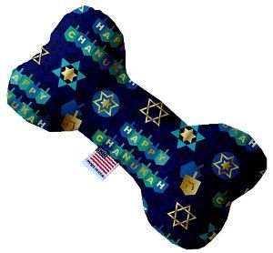 Chanukah Bliss Canvas Bone Dog Toy (size: 10 Inch)