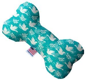 Hope and Peace Canvas Bone Dog Toy (size: 10 Inch)