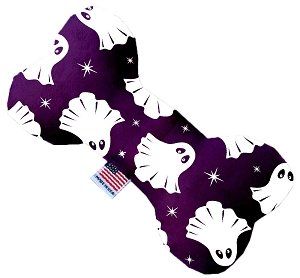 Ghosts on Purple Canvas Bone Dog Toy (size: 10 Inch)