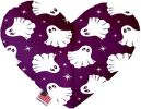 Ghosts on Purple Canvas Heart Dog Toy