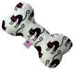 Purple Kitties Canvas Bone Dog Toy