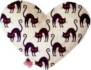 Purple Kitties Canvas Heart Dog Toy