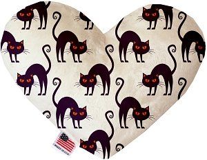 Purple Kitties Canvas Heart Dog Toy (size: 6 Inch)