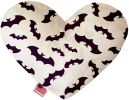 Purple Bats Canvas Heart Dog Toy