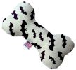 Purple Bats Canvas Bone Dog Toy