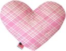 Cupid Pink Plaid Canvas Heart Dog Toy
