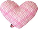 Cupid Pink Plaid Canvas Heart Dog Toy