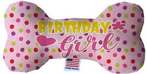 Birthday Girl Fluffy Bone Dog Toy (size: 10 Inch)
