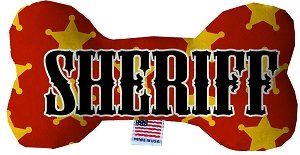 Sheriff Fluffy Bone Dog Toy (size: 10 Inch)