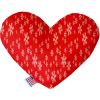Red and White Snowflakes Heart Dog Toy