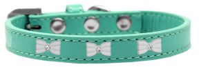 White Bow Widget Dog Collar