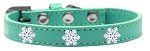 Snowflake Widget Dog Collar (size: Aqua Size 10)