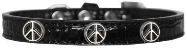 Peace Sign Widget Croc Dog Collar