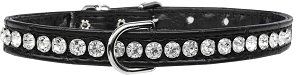 Beverly Style Rhinestone Designer Croc Dog Collar (size: Black Size 10)