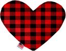 Red Buffalo Check Heart Dog Toy