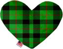 Green Plaid Heart Dog Toy