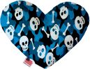 Blue Camo Skulls Canvas Heart Dog Toy