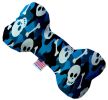 Blue Camo Skulls Canvas Bone Dog Toy
