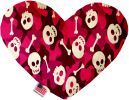Pink Camo Skulls Canvas Heart Dog Toy