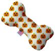 Happy Pumpkins Canvas Bone Dog Toy