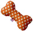 Melon Orange Swiss Dots Bone Dog Toy