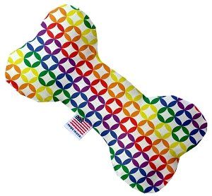 Rainbow Bright Diamonds Bone Dog Toy (size: 10 Inch)