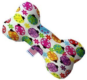 Bright Ladybugs Bone Dog Toy (size: 10 Inch)