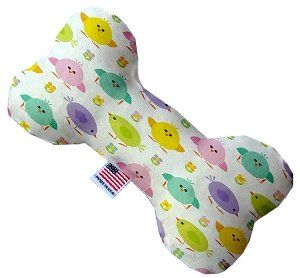 Easter Chickadees Bone Dog Toy (size: 10 Inch)