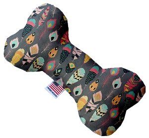 Gray Feathers Wanderlust Bone Dog Toy (size: 10 Inch)